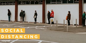 Social distancing outside a supermarket during the Coronavirus outbrea.. | Free  vector - 2303936