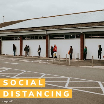 Social distancing outside a supermarket during the Coronavirus outbrea.. | Free  vector - 2303937
