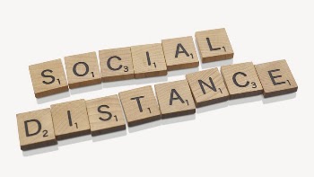 Social distancing word collage element, | Free PSD - rawpixel
