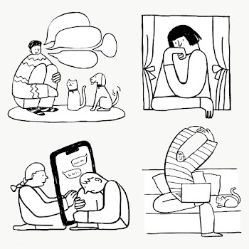 Social issues during the coronavirus crisis doodle element set transpa.. | Free  transparent png - 2311533