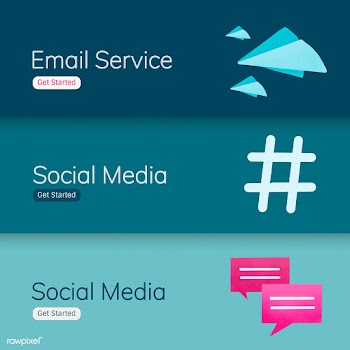 Social media application banner vectors | Free stock vector - 533217