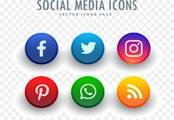 Social media Blog Facebook Icon - Colored buttons 