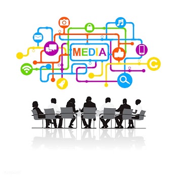 Social media business meeting | Free stock vector - 393989