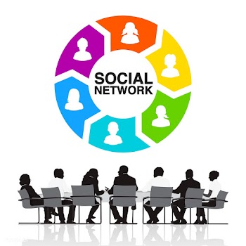 Social media business meeting | Free stock vector - 394034