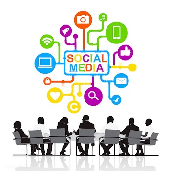 Social media business meeting | Free stock vector - 394042