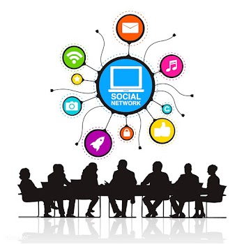 Social media business meeting | Free stock vector - 394091