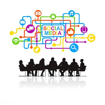 Social media business meeting | Free stock vector - 394113