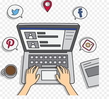 Social media Communicatiemiddel Social network Blog Mass media - Hand-painted online social media 