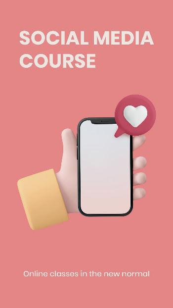 Social media course template, 3D | Free Vector Template - rawpixel