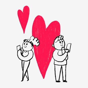 Social media doodle online dating app concept | Free stock illustration | High Resolution graphic