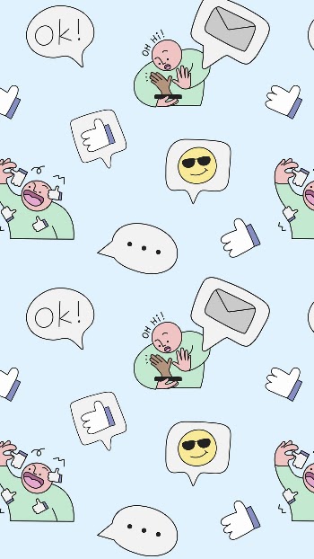Social media doodle phone wallpaper, | Free Photo - rawpixel