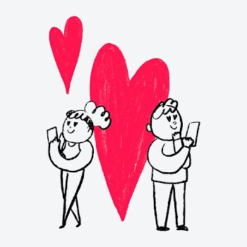 Social media doodle vector online dating app… | Free stock illustration | High Resolution graphic