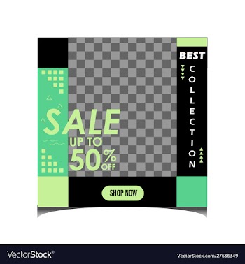 Social media editable template vector image