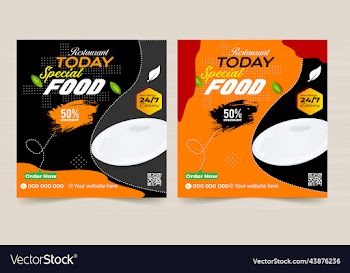 social media food template food discount poster