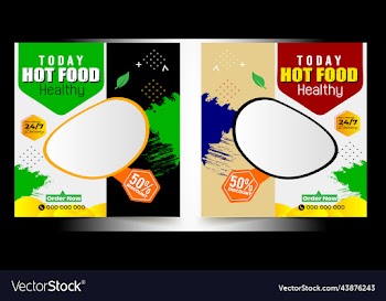social media food template food discount poster