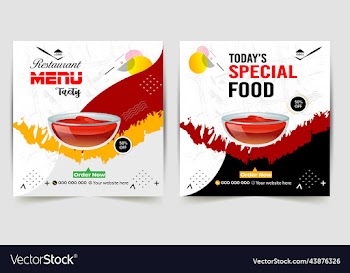 social media food template food discount poster