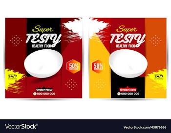 social media food template food discount poster