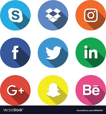 Social media icon set vector image