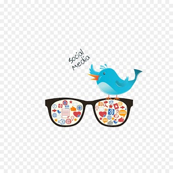 Social media Icon - twitter Bluebird illustration 