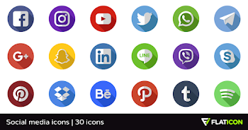 Social media icons 29 free icons (SVG, EPS, PSD, PNG files)