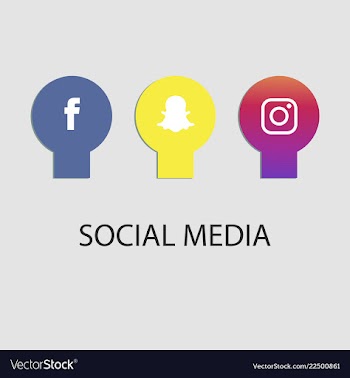 Social media icons facebook icon and instagram vector image