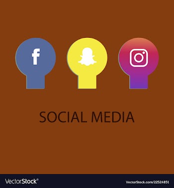 Social media icons facebook icon and instagram vector image
