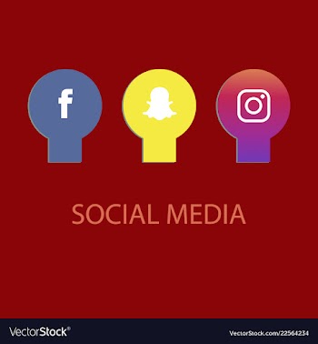 Social media icons facebook icon and instagram vector image