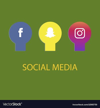 Social media icons facebook icon and instagram vector image