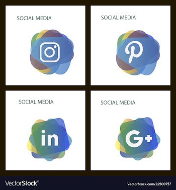 Social media icons facebook icon instagram icon vector image