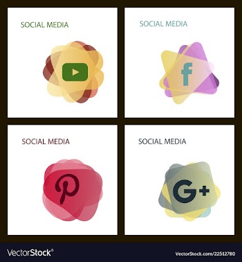 Social media icons facebook icon instagram icon vector image