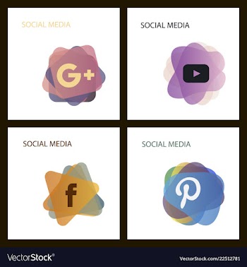 Social media icons facebook icon instagram icon vector image