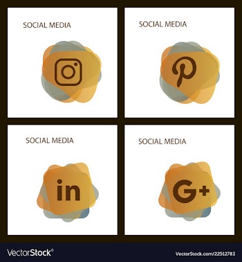 Social media icons facebook icon instagram icon vector image
