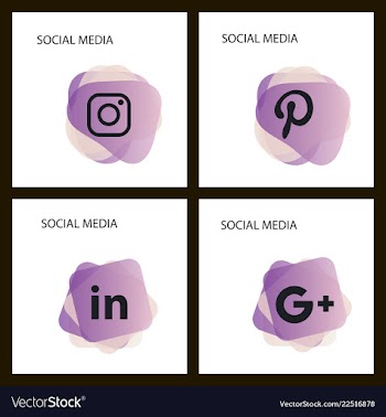 Social media icons facebook icon instagram icon vector image