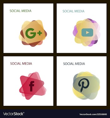 Social media icons facebook icon instagram icon vector image
