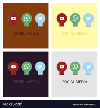 Social media icons facebook icon instagram icon vector image