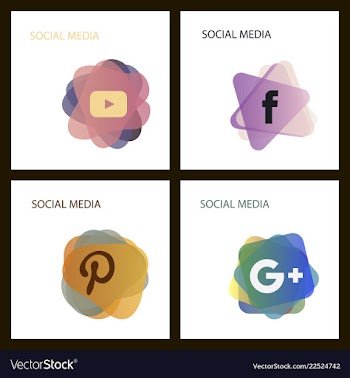 Social media icons facebook icon instagram icon vector image