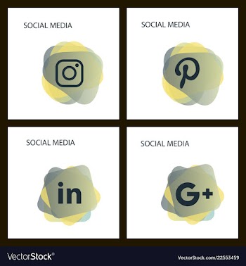 Social media icons facebook icon instagram icon vector image