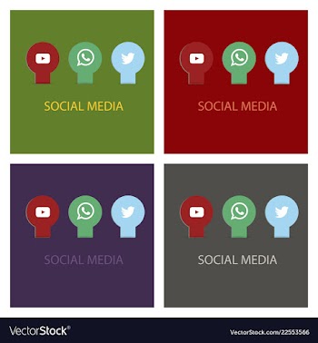 Social media icons facebook icon instagram icon vector image