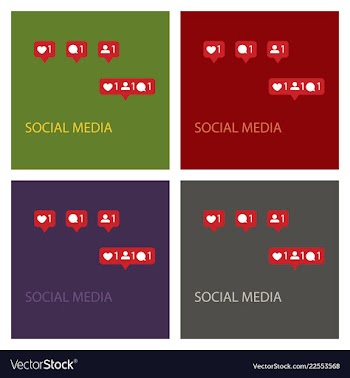 Social media icons facebook icon instagram icon vector image