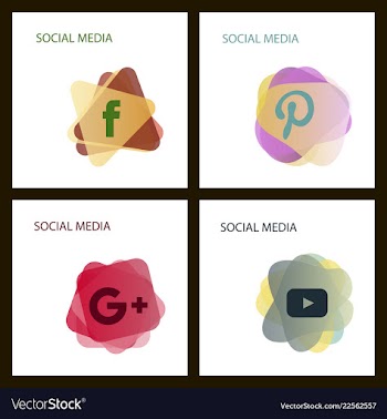Social media icons facebook icon instagram icon vector image
