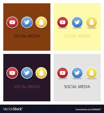 Social media icons facebook icon instagram icon vector image