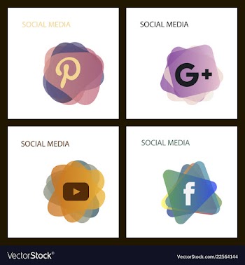 Social media icons facebook icon instagram icon vector image