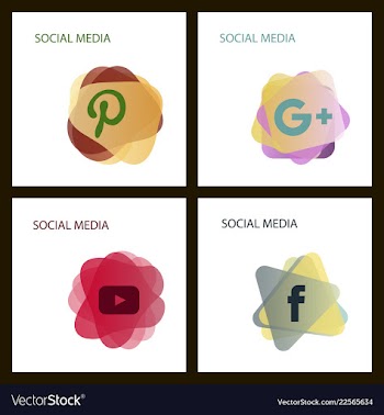 Social media icons facebook icon instagram icon vector image