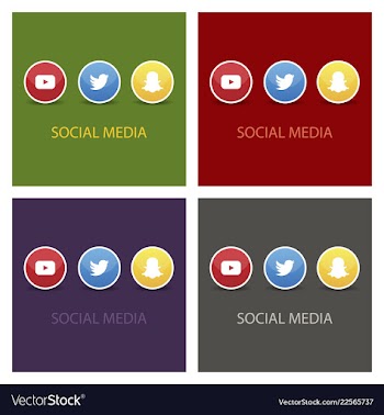 Social media icons facebook icon instagram icon vector image
