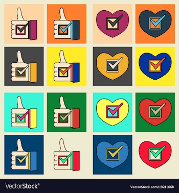 Social media icons in speech bubbles with group vector image