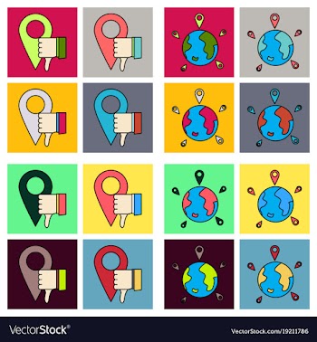 Social media icons in speech bubbles with group vector image