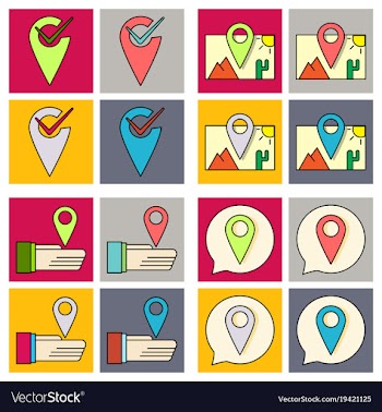 Social media icons in speech bubbles with group vector image