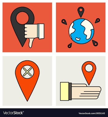 Social media icons in speech bubbles with group vector image