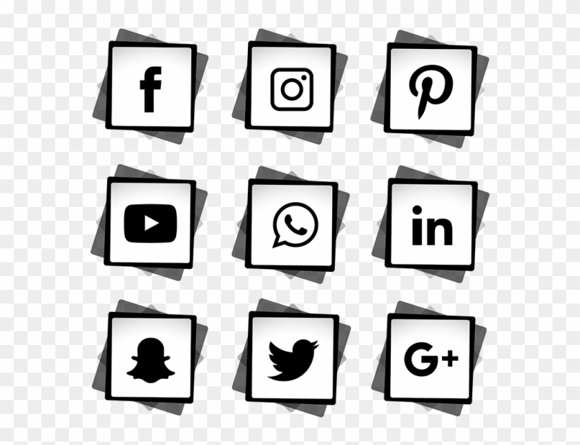 Social Media Icons Set, Social, Media, Icon Png And - Transparent Background Social Media Logo Png