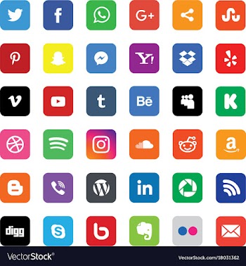 Social media icons vector image